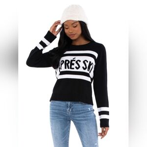 Show Me Your Mumu "SULLIVAN" SWEATER Black and White Après Ski Sweater
